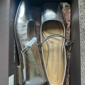 Franco Sarto Tinsley Silver Mary Janes
